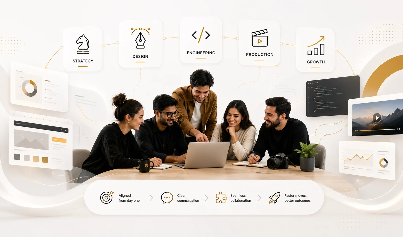 Collaborative digital product work across strategy, design and engineering