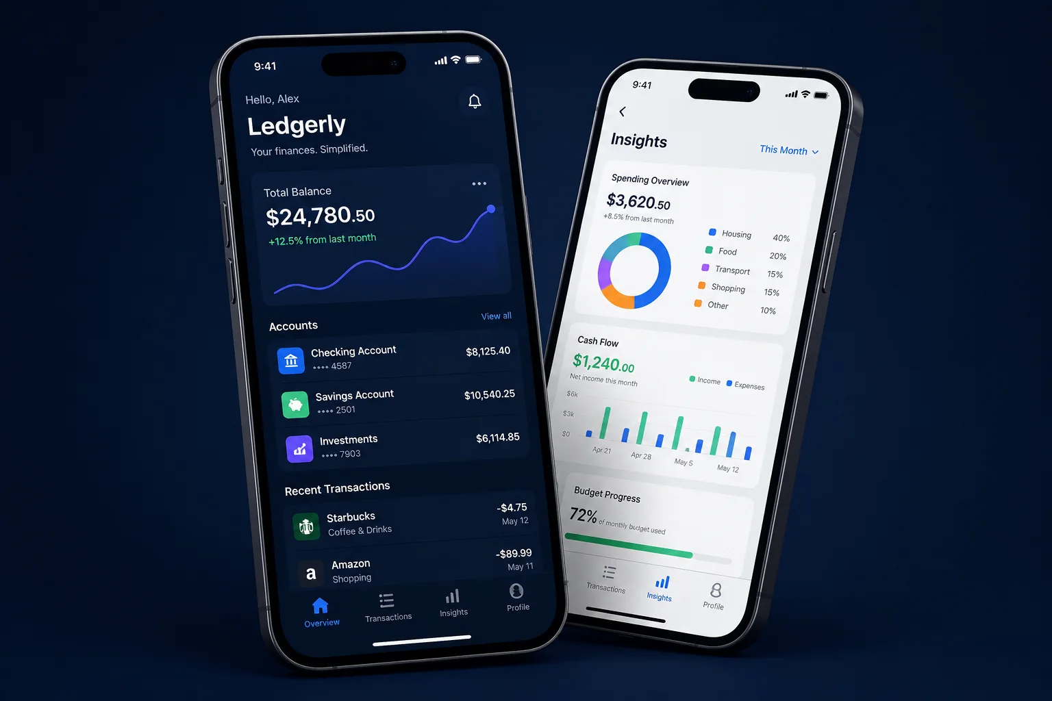 Ledgerly: fintech mobile app